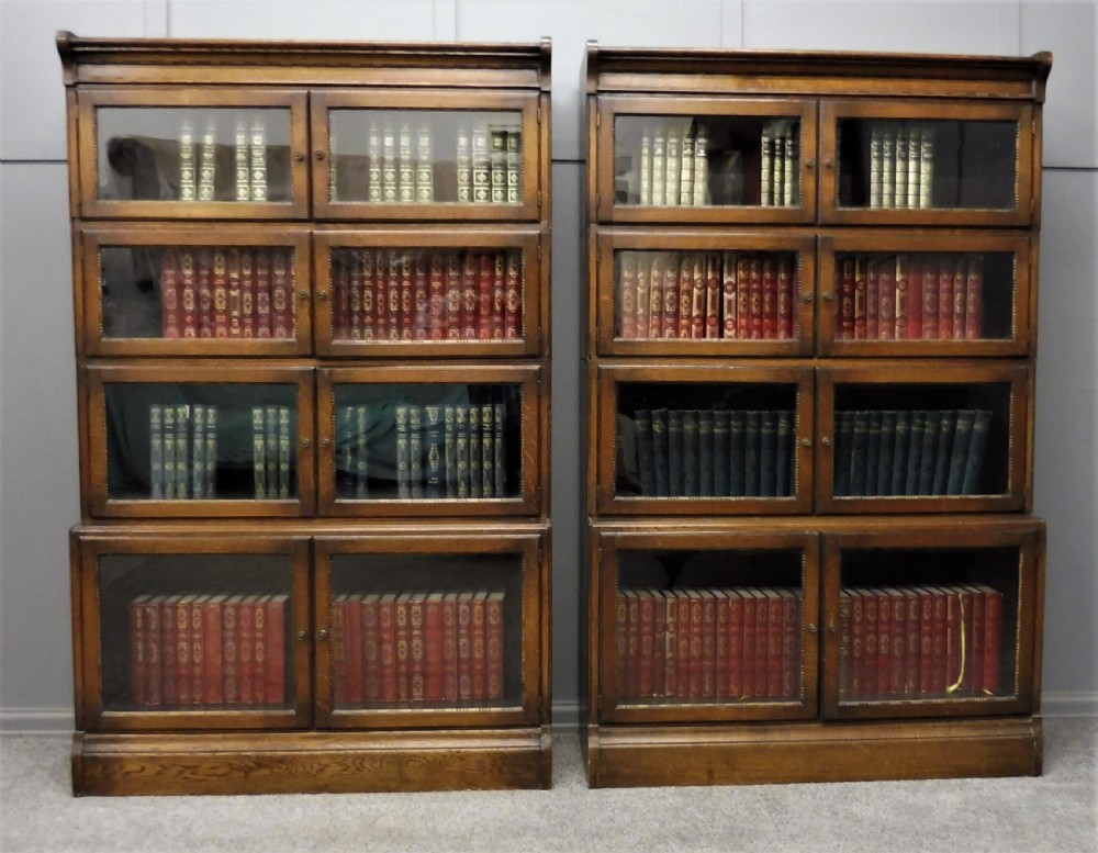 PAIR OF MINTY OF OXFORD OAK SECTIONAL STACKING BOOKCASES View XI