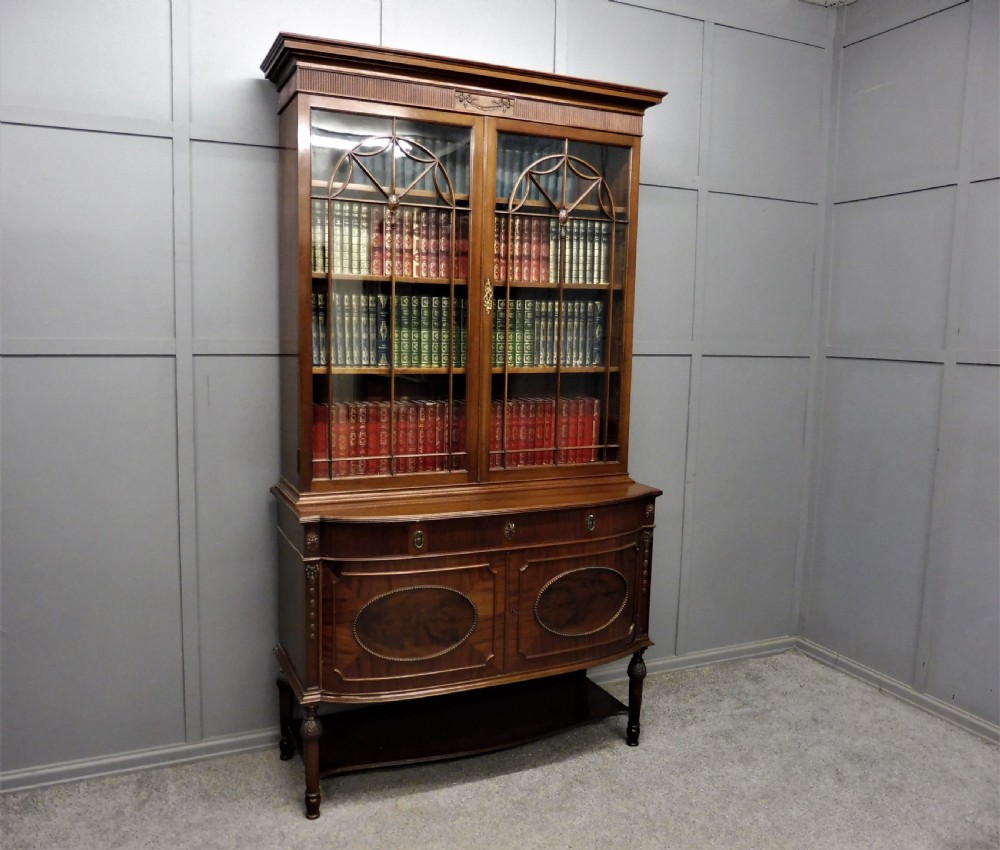 SUPERIOR QUALITY EDWARDIAN SECRETAIRE BOOKCASE BY CHRISTOPHER PRATT