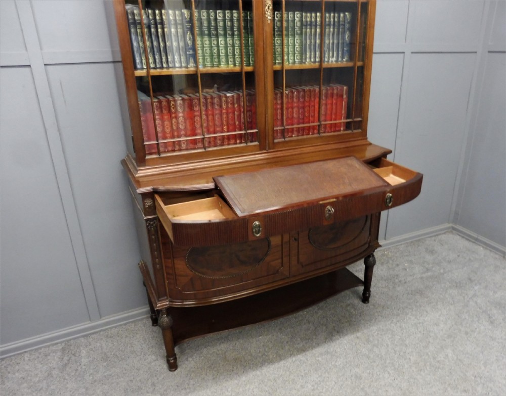 SUPERIOR QUALITY EDWARDIAN SECRETAIRE BOOKCASE BY CHRISTOPHER PRATT View V