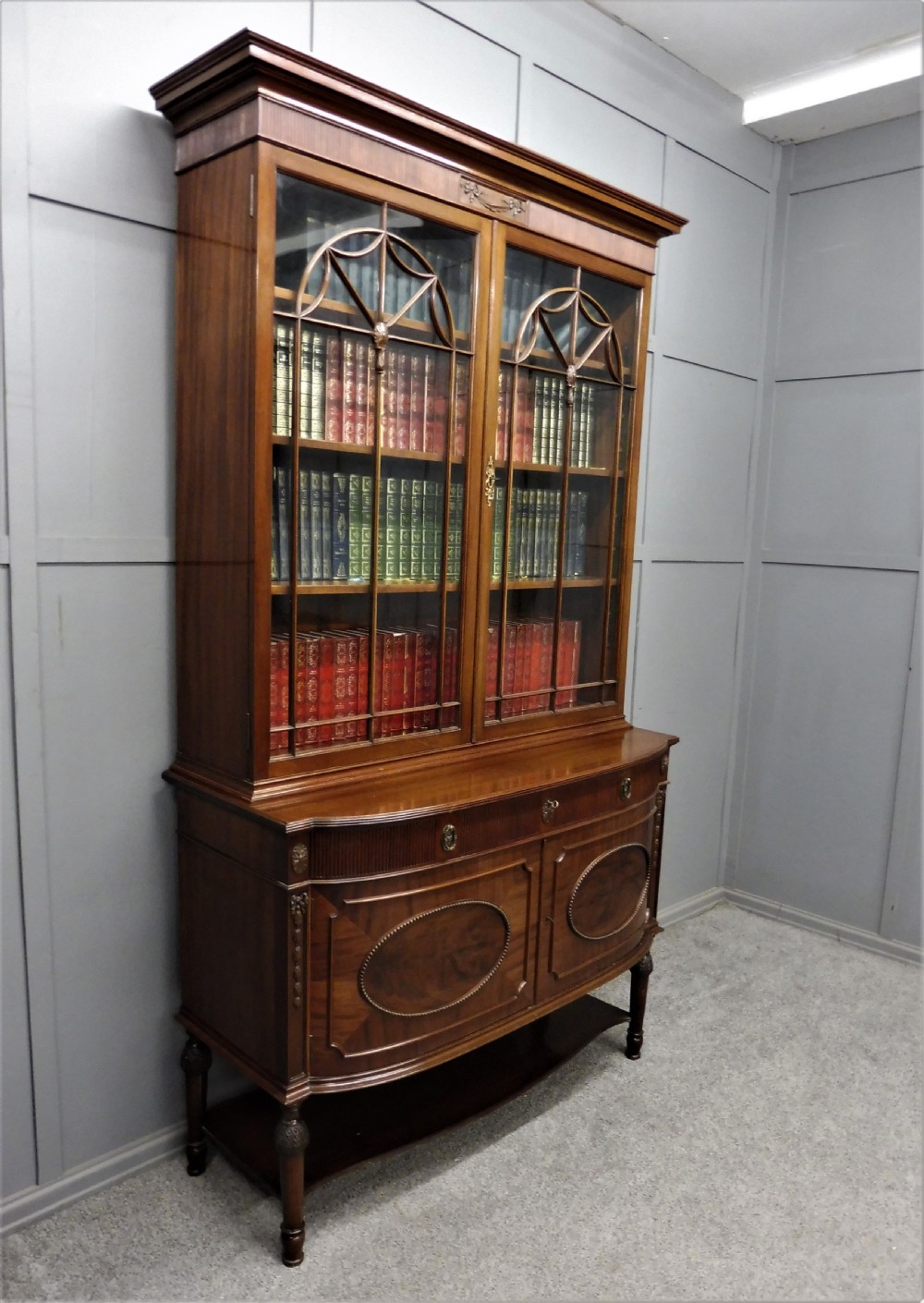 SUPERIOR QUALITY EDWARDIAN SECRETAIRE BOOKCASE BY CHRISTOPHER PRATT View VIII