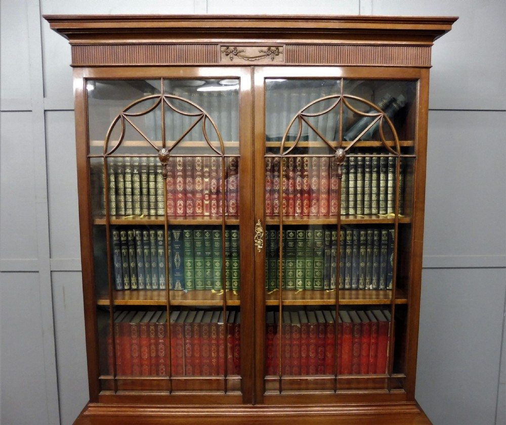 SUPERIOR QUALITY EDWARDIAN SECRETAIRE BOOKCASE BY CHRISTOPHER PRATT View XIII