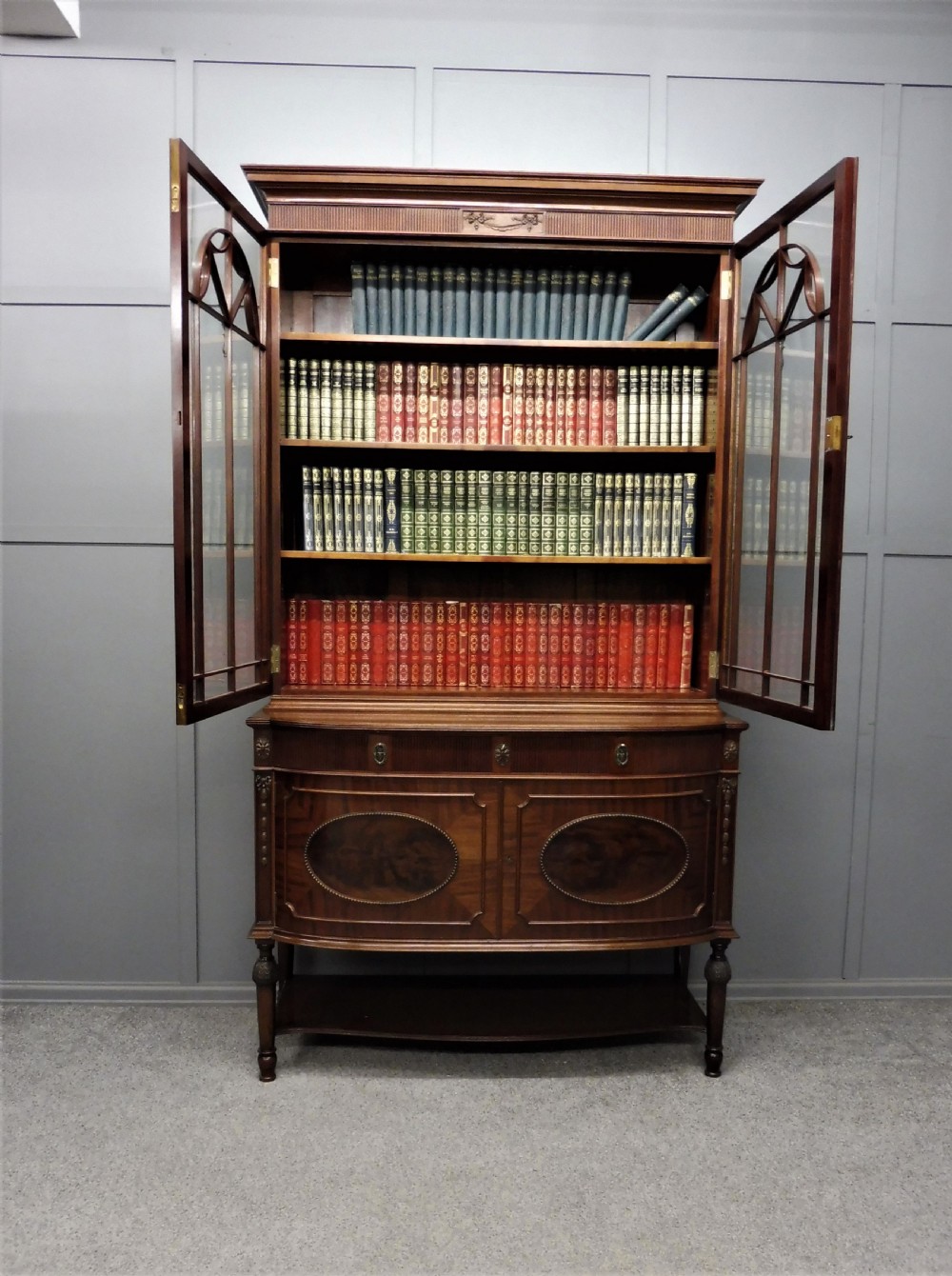 SUPERIOR QUALITY EDWARDIAN SECRETAIRE BOOKCASE BY CHRISTOPHER PRATT View XV