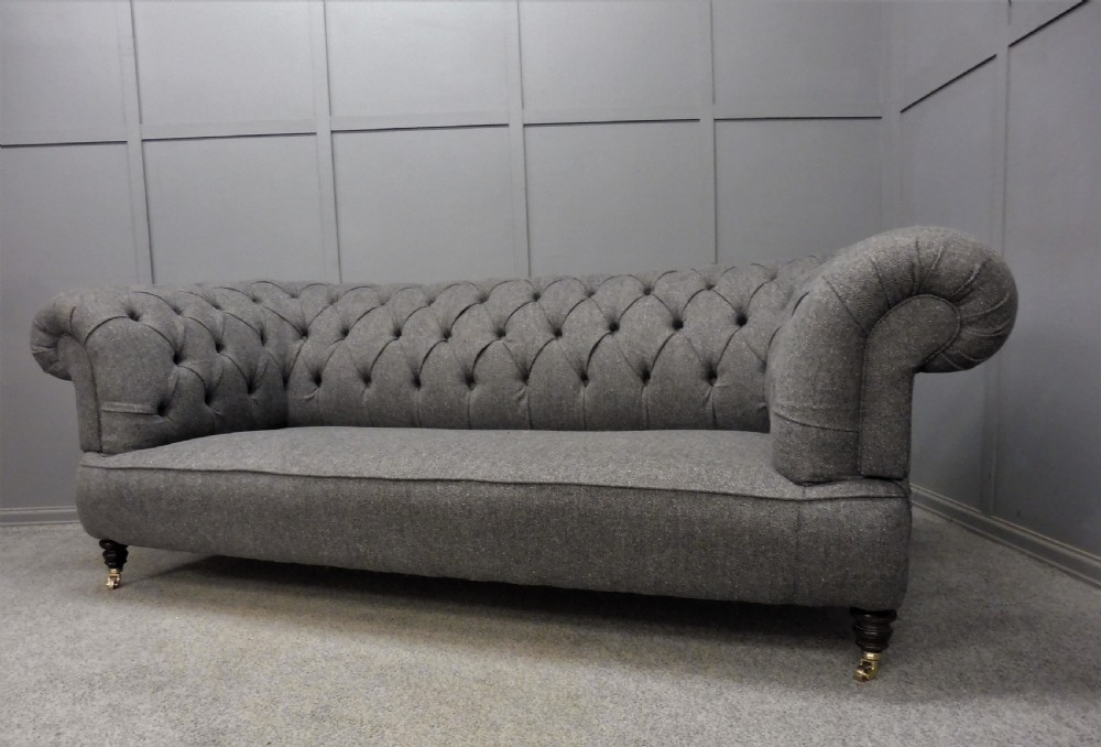LARGE FULLY RESTORED VICTORIAN CHESTERFIELD SOFA View II
