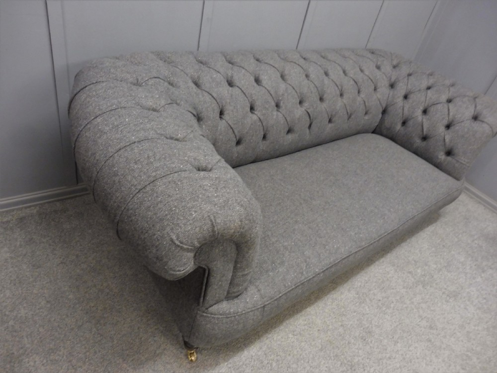 LARGE FULLY RESTORED VICTORIAN CHESTERFIELD SOFA View IX