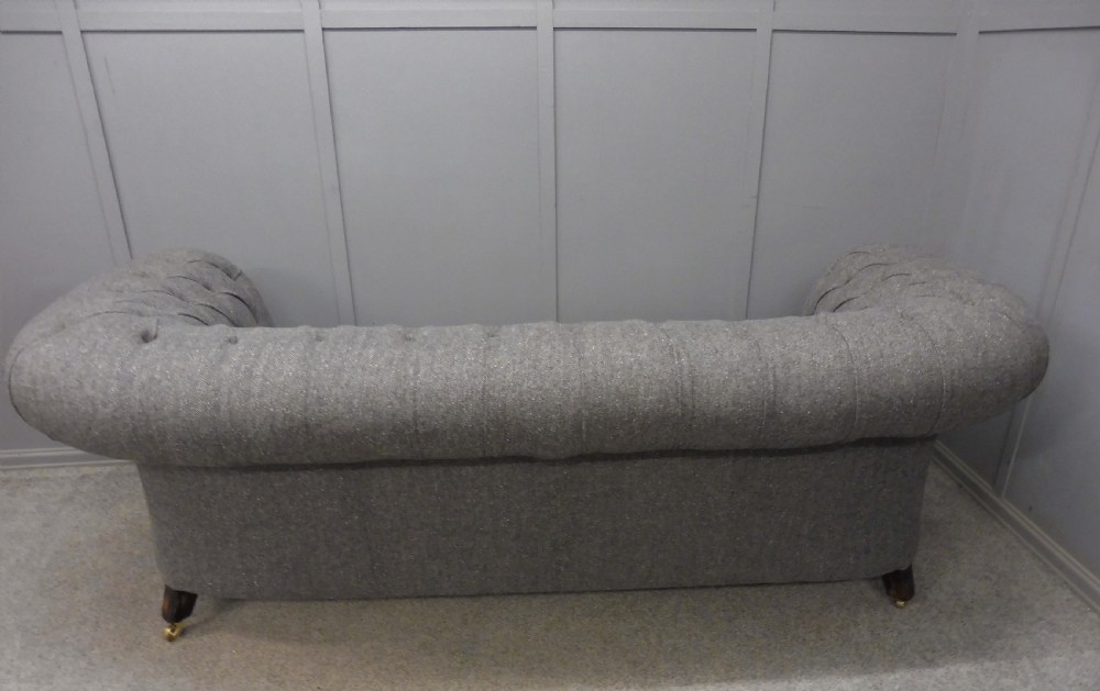 LARGE FULLY RESTORED VICTORIAN CHESTERFIELD SOFA View XII
