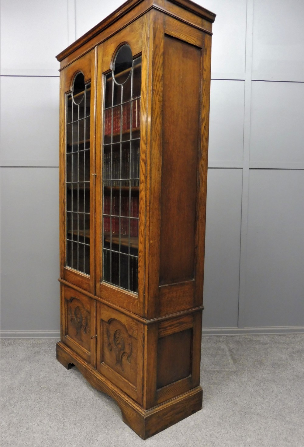 EDWARDIAN OAK BOOKCASE View X