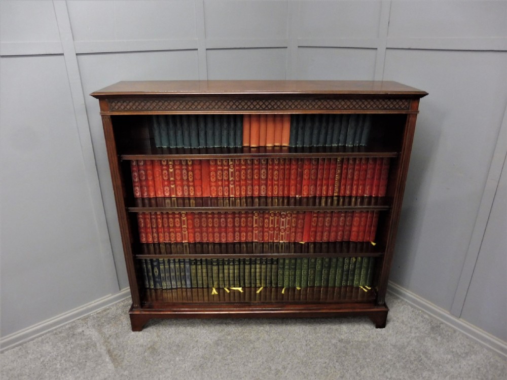 EDWARDIAN MAHOGANY OPEN BOOKCASE View III