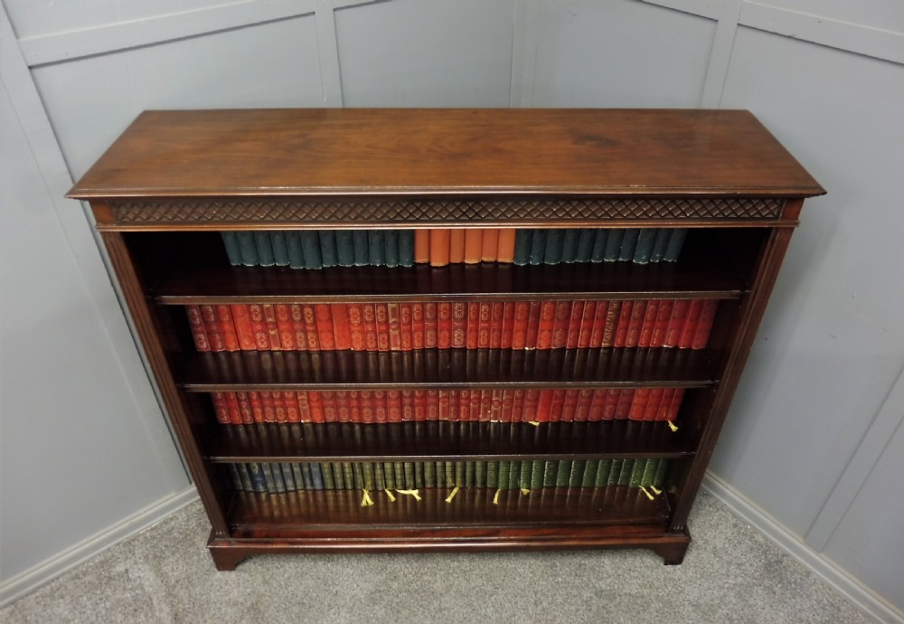 EDWARDIAN MAHOGANY OPEN BOOKCASE View IV
