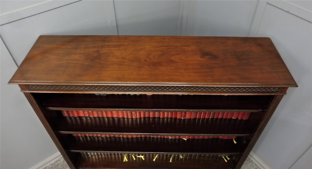 EDWARDIAN MAHOGANY OPEN BOOKCASE View V