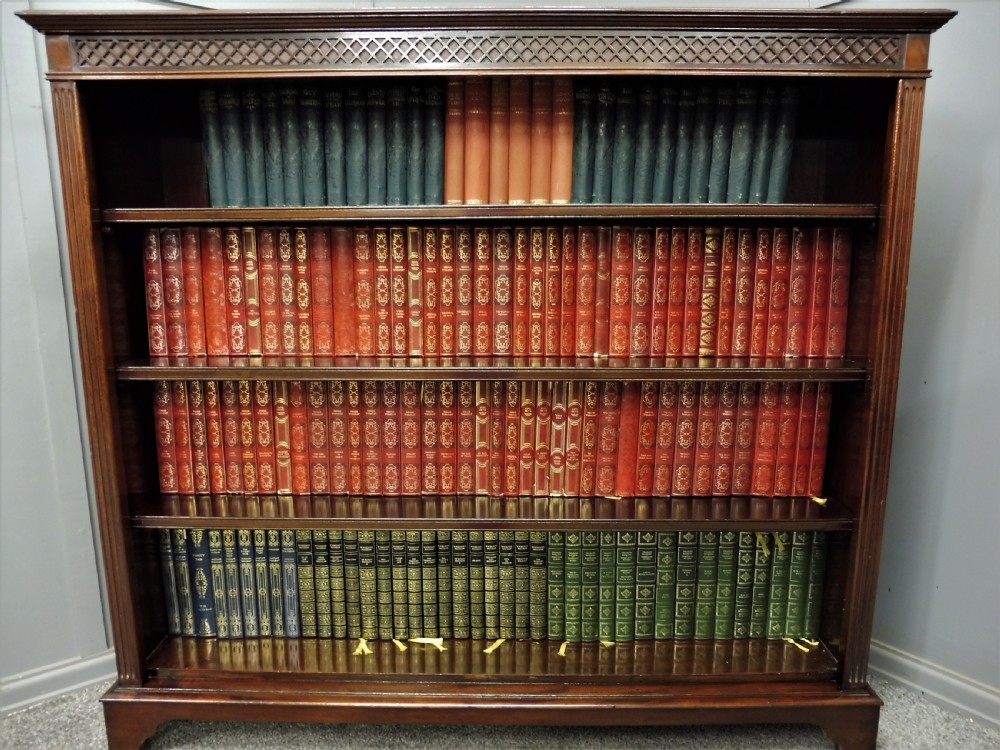 EDWARDIAN MAHOGANY OPEN BOOKCASE View VII
