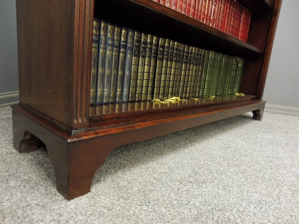 EDWARDIAN MAHOGANY OPEN BOOKCASE View XI