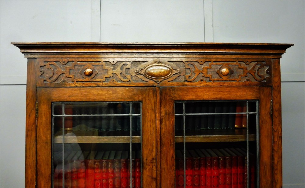 EDWARDIAN OAK BOOKCASE View VIII