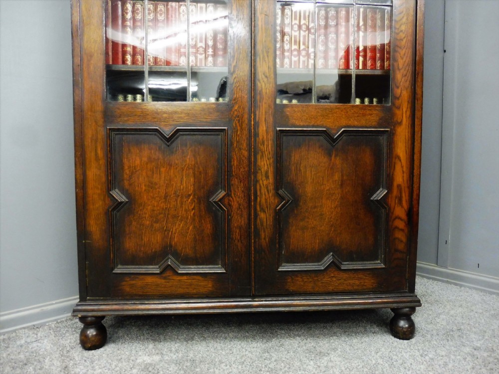 TALL SLIM OAK BOOKCASE View VI