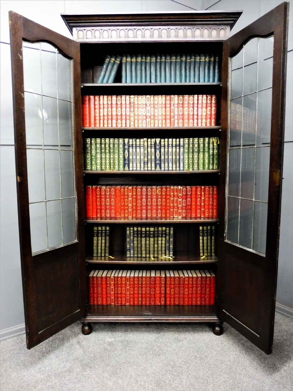 TALL SLIM OAK BOOKCASE View VII