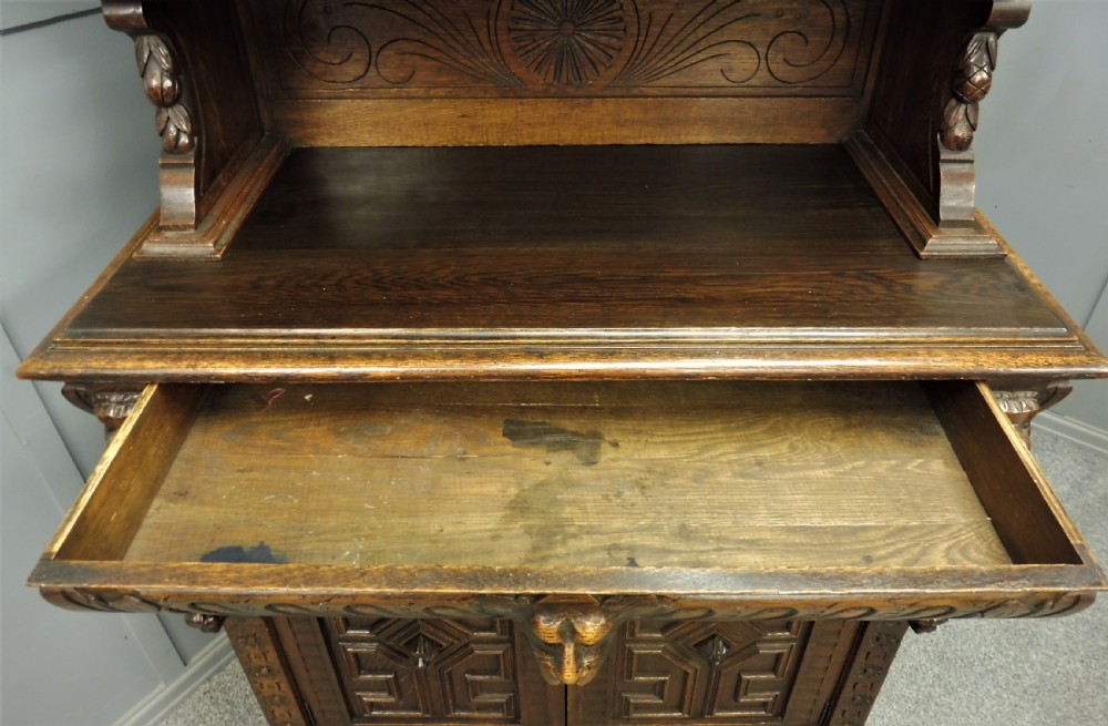 19TH CENTURY CARVED OAK BOOKCASE View XII