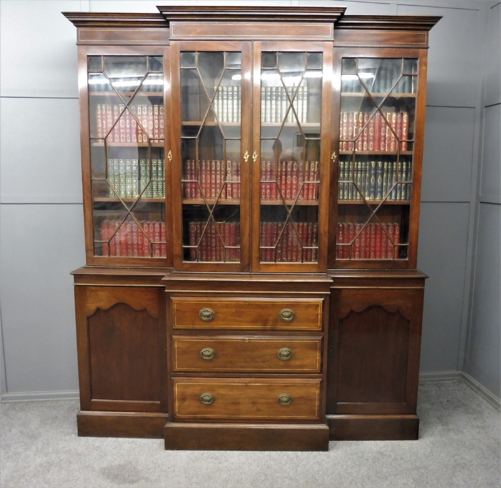 LARGE EDWARDIAN INLAID BOOKCASE View II