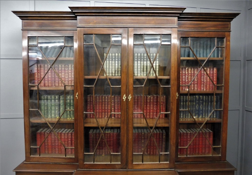 LARGE EDWARDIAN INLAID BOOKCASE View III