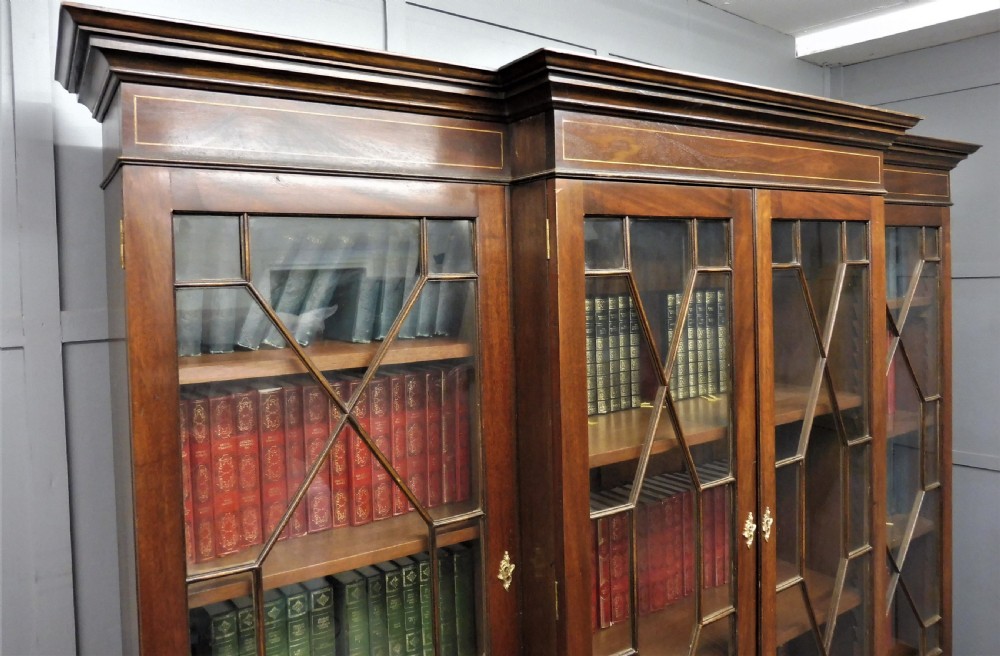 LARGE EDWARDIAN INLAID BOOKCASE View VI
