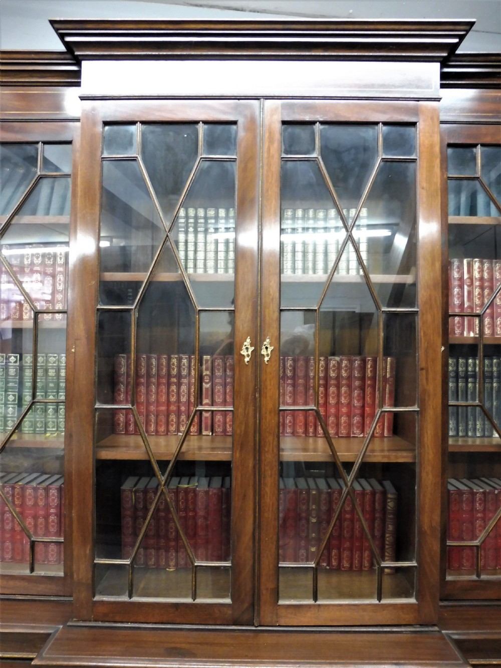 LARGE EDWARDIAN INLAID BOOKCASE View VII