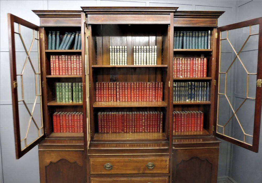 LARGE EDWARDIAN INLAID BOOKCASE View VIII