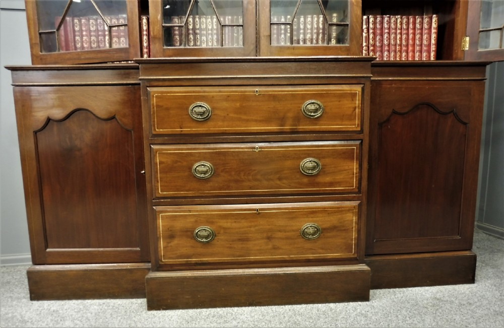 LARGE EDWARDIAN INLAID BOOKCASE View IX