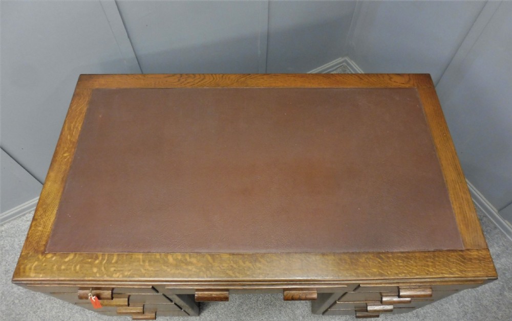 OAK ART DECO DESK View IX