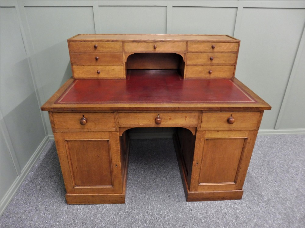 FULLY FITTED VICTORIAN OAK DESK View II