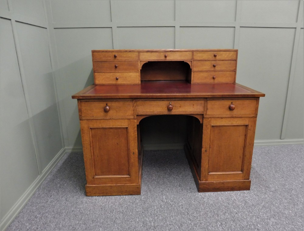 FULLY FITTED VICTORIAN OAK DESK View III