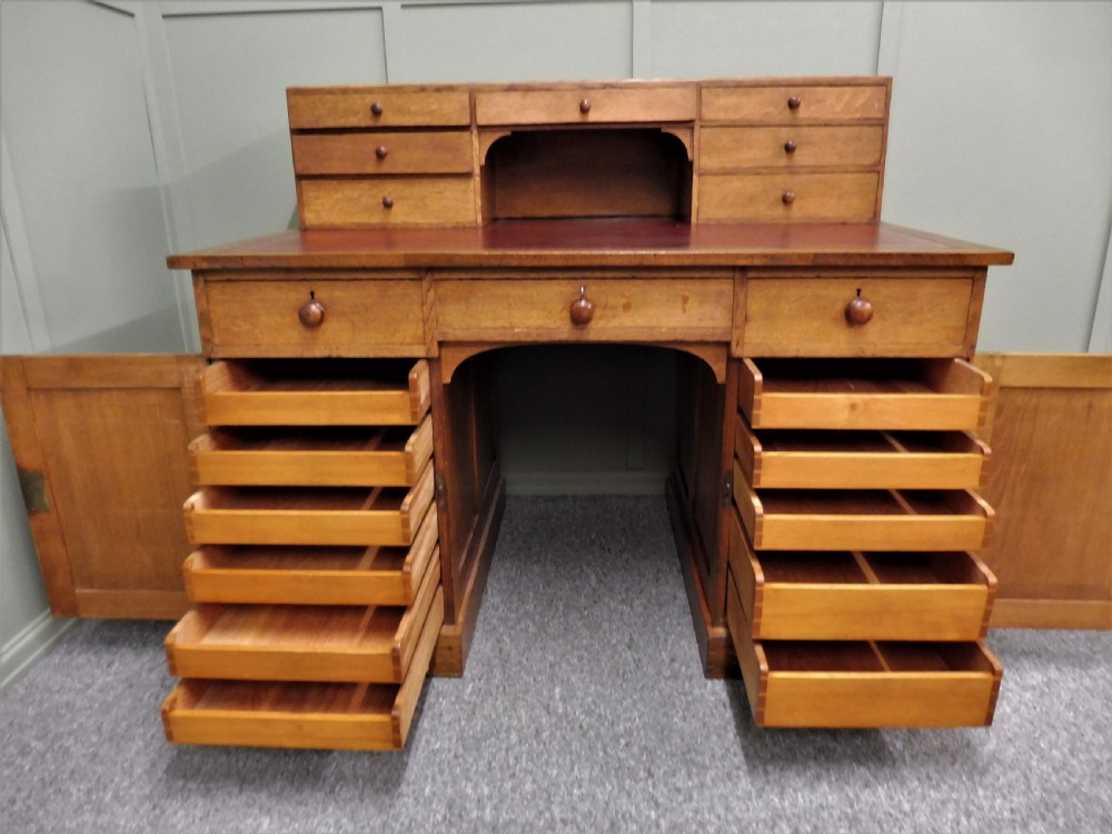 FULLY FITTED VICTORIAN OAK DESK View VI