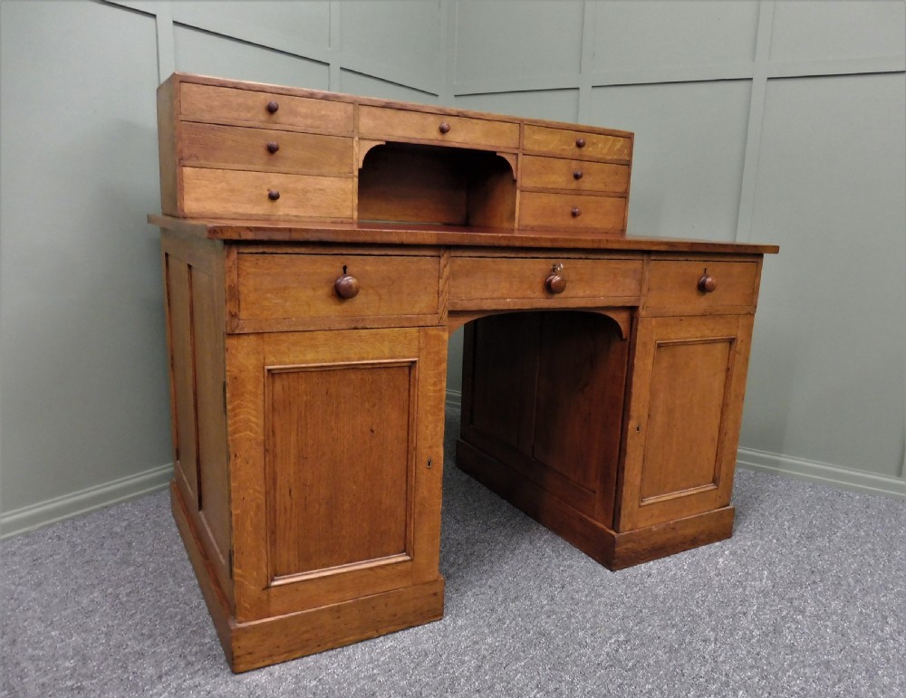 FULLY FITTED VICTORIAN OAK DESK View IX