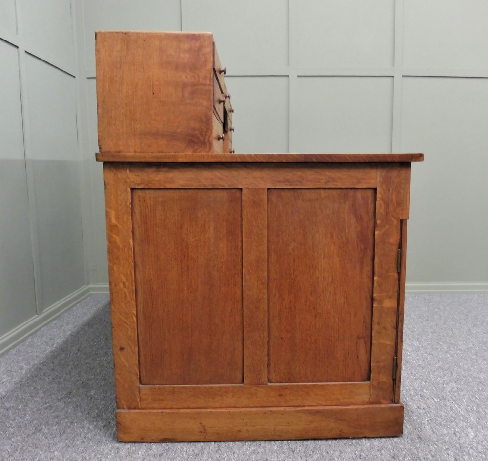 FULLY FITTED VICTORIAN OAK DESK View XII