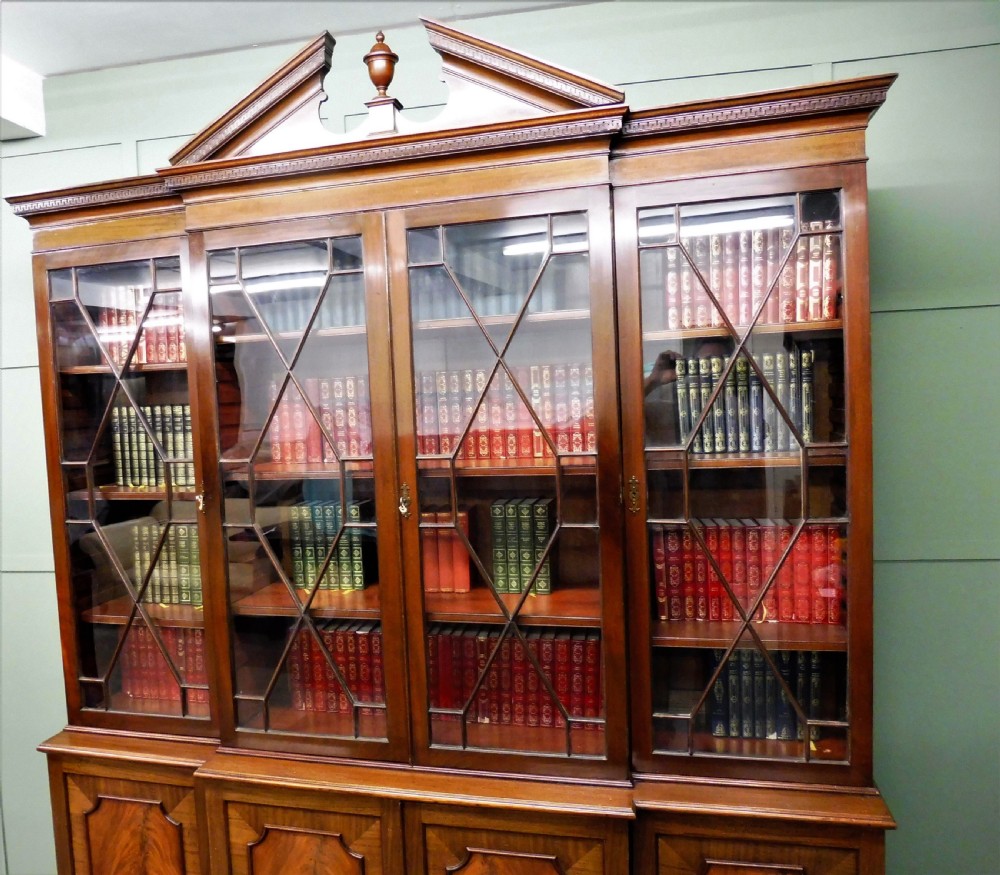 LARGE EDWARDIAN BREAKFRONT BOOKCASE View VI