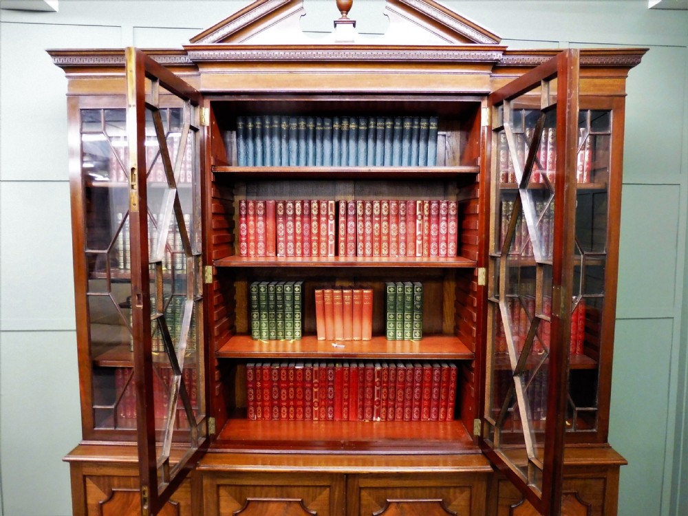 LARGE EDWARDIAN BREAKFRONT BOOKCASE View VII