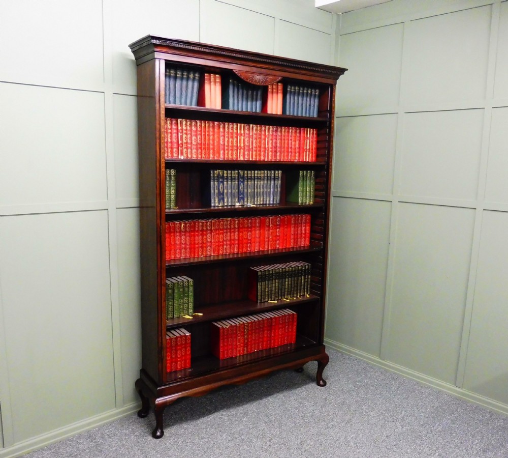 UNUSUAL 19TH CENTURY OPEN BOOKCASE