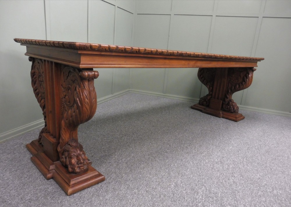 LARGE ANGLO INDIAN TEAK DINING TABLE View II