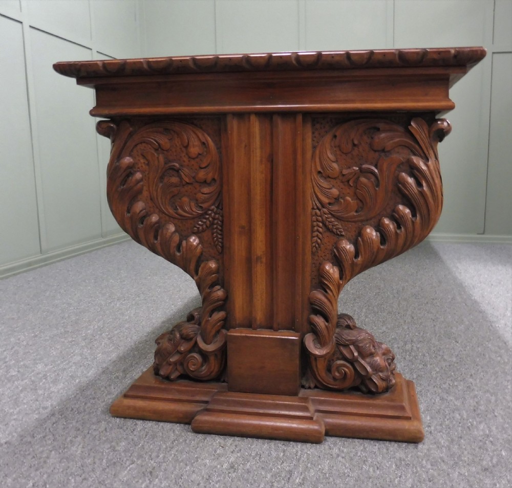 LARGE ANGLO INDIAN TEAK DINING TABLE View V
