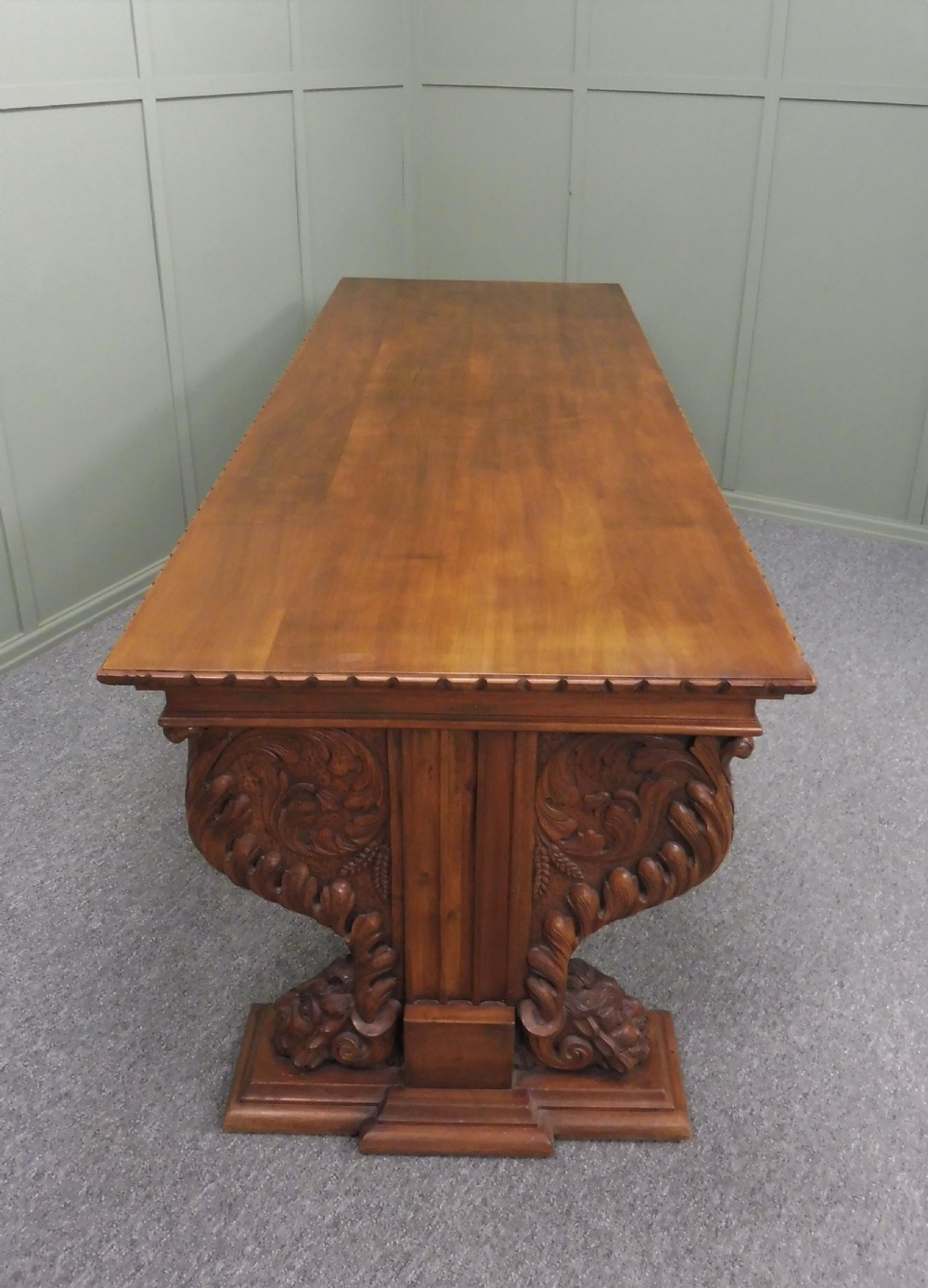 LARGE ANGLO INDIAN TEAK DINING TABLE View VI