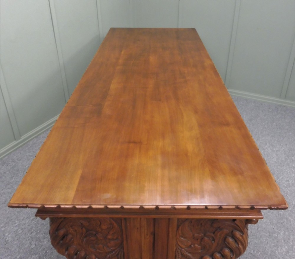 LARGE ANGLO INDIAN TEAK DINING TABLE View VII