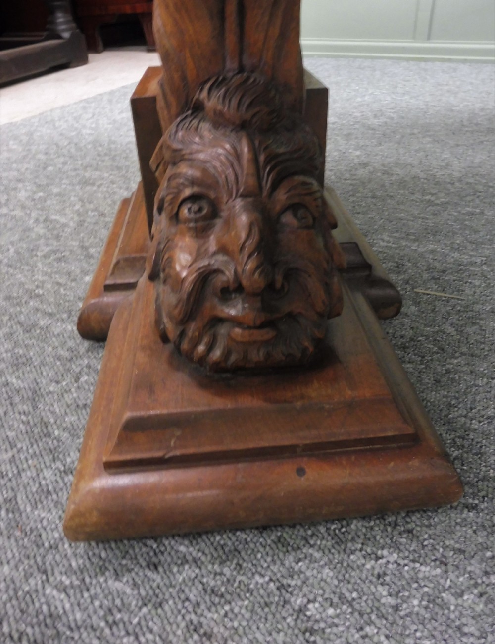 LARGE ANGLO INDIAN TEAK DINING TABLE View VIII