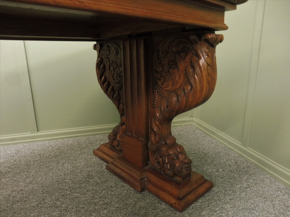 LARGE ANGLO INDIAN TEAK DINING TABLE View IX