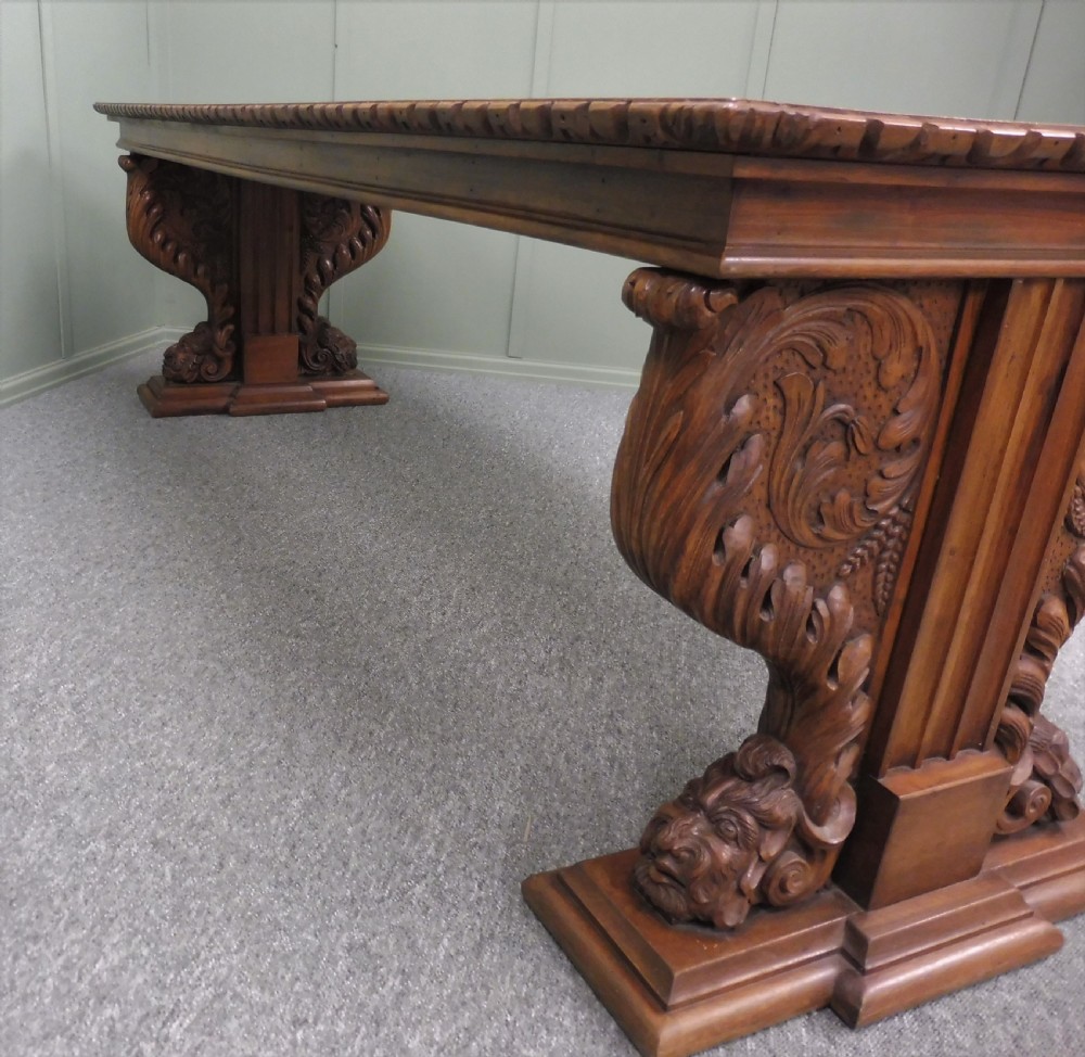 LARGE ANGLO INDIAN TEAK DINING TABLE View XI
