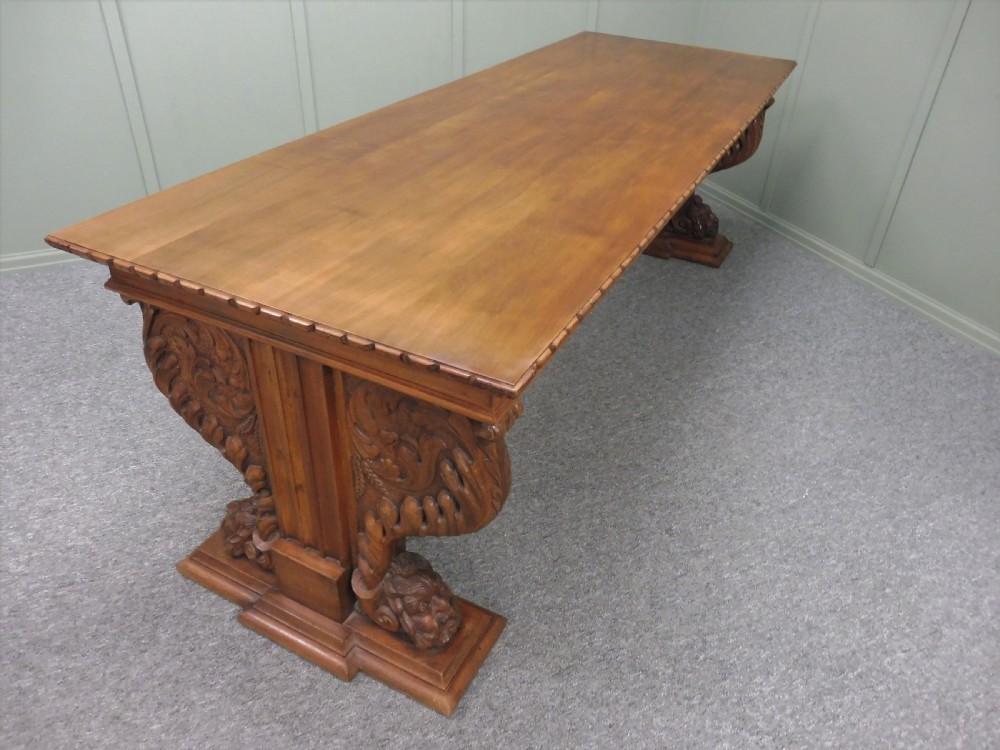 LARGE ANGLO INDIAN TEAK DINING TABLE View XII