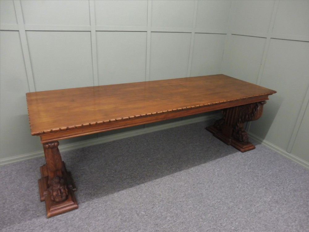 LARGE ANGLO INDIAN TEAK DINING TABLE View XIII