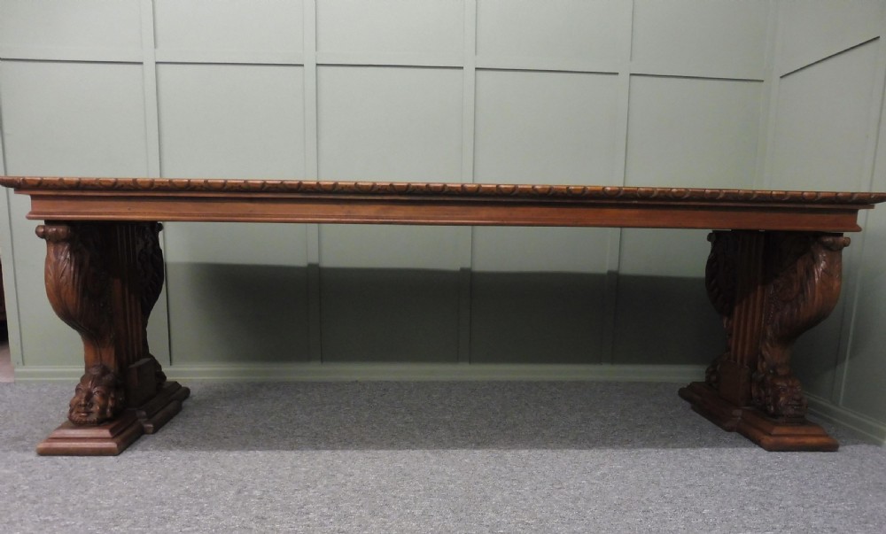 LARGE ANGLO INDIAN TEAK DINING TABLE View XIV