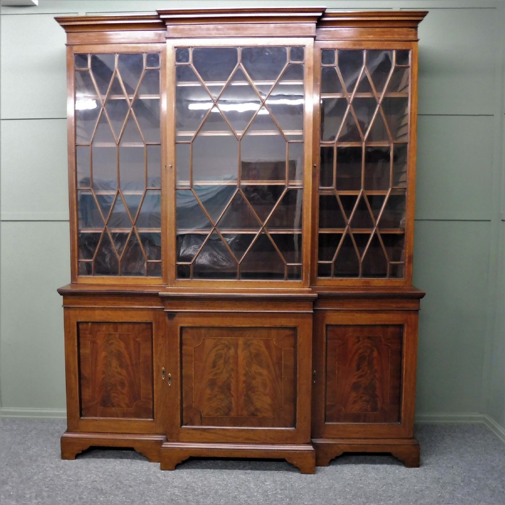 LARGE INLAID LIBRARY BOOKCASE View II