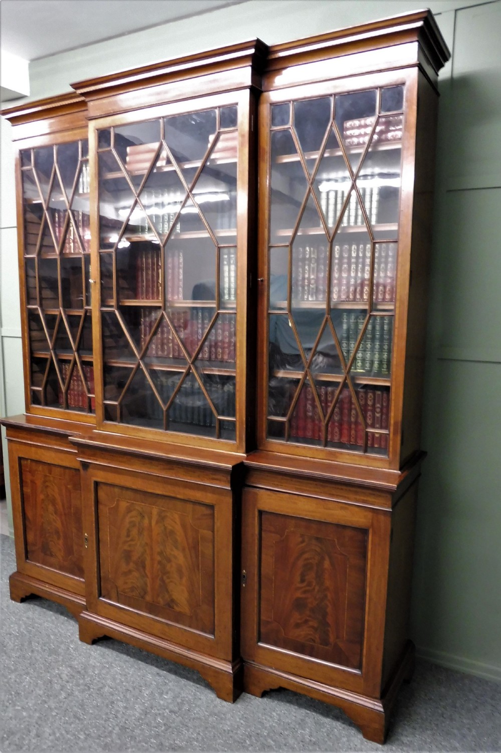 LARGE INLAID LIBRARY BOOKCASE View IX