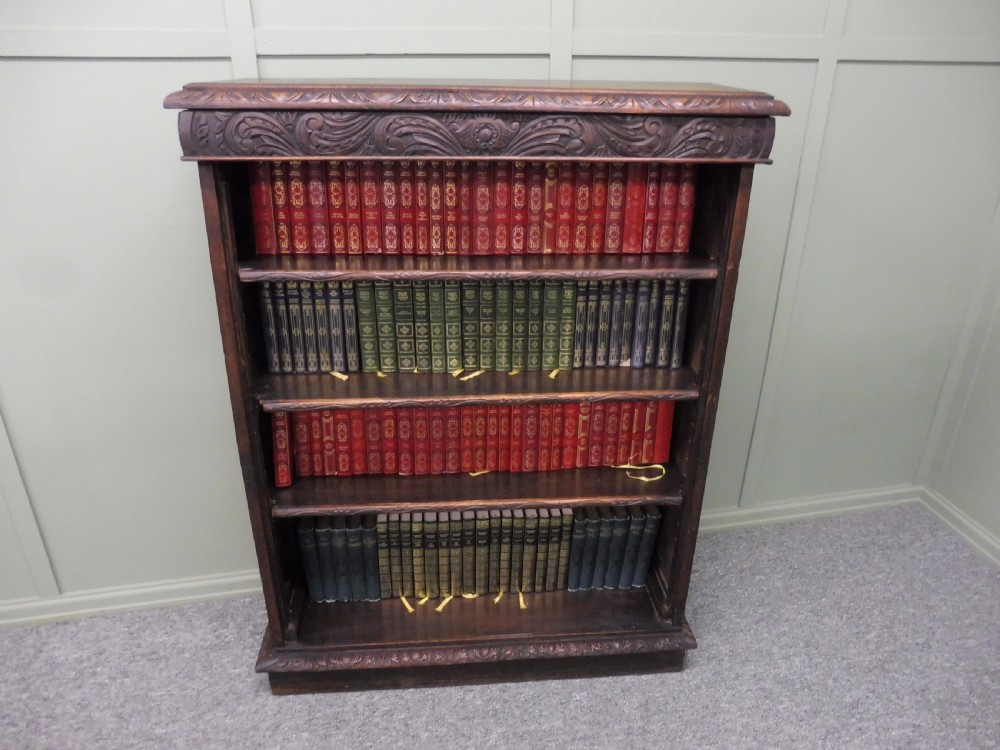 VICTORIAN CARVED OAK BOOKCASE View VIII