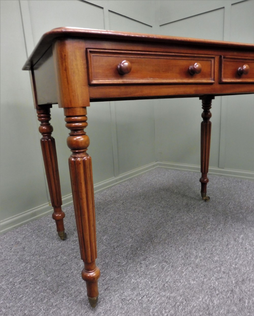 VICTORIAN MAHOGANY WRITING TABLE View IX