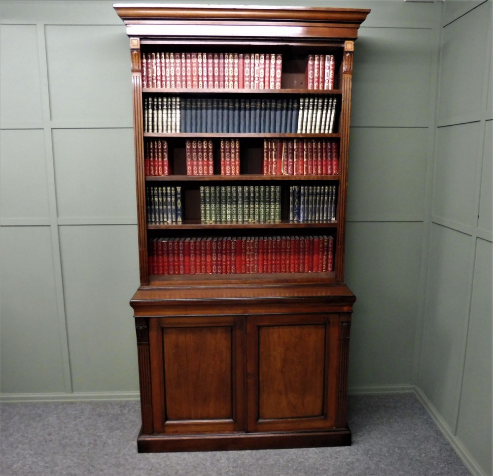 VICTORIAN WALNUT OPEN TOP BOOKCASE View III