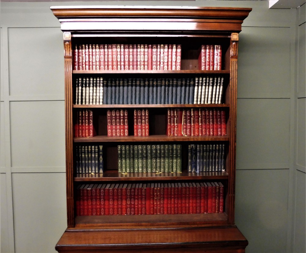 VICTORIAN WALNUT OPEN TOP BOOKCASE View IV